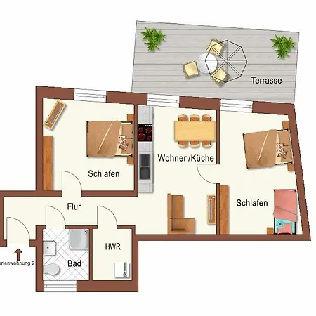 Apartment Auf Der Insel Am Cafe Jacob *